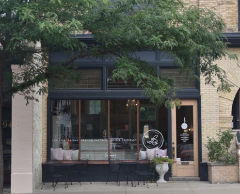 Le Bon Macaron storefront on Cherry Street in Grand Rapids Michigan