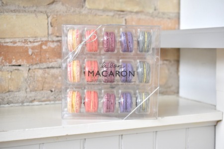 Le Bon Macaron gift box of 15 French macarons for pick up or delivery in Michigan