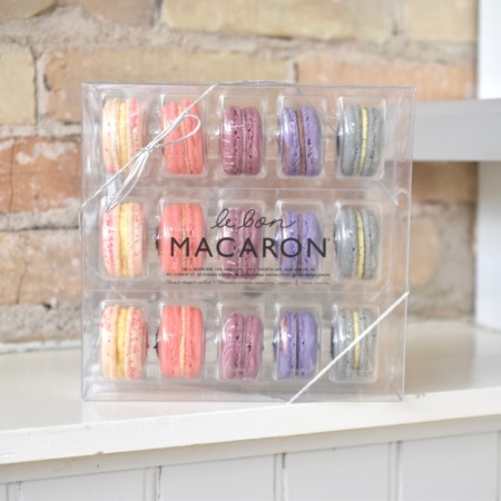 Le Bon Macaron gift box of 15 French macarons for pick up or delivery in Michigan