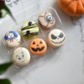 French macarons decorated for Halloween movies